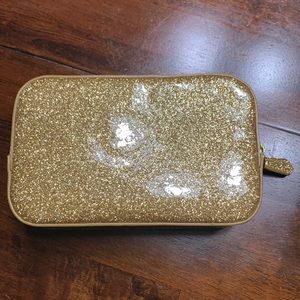 J. Crew Gold Glitter Makeup Case